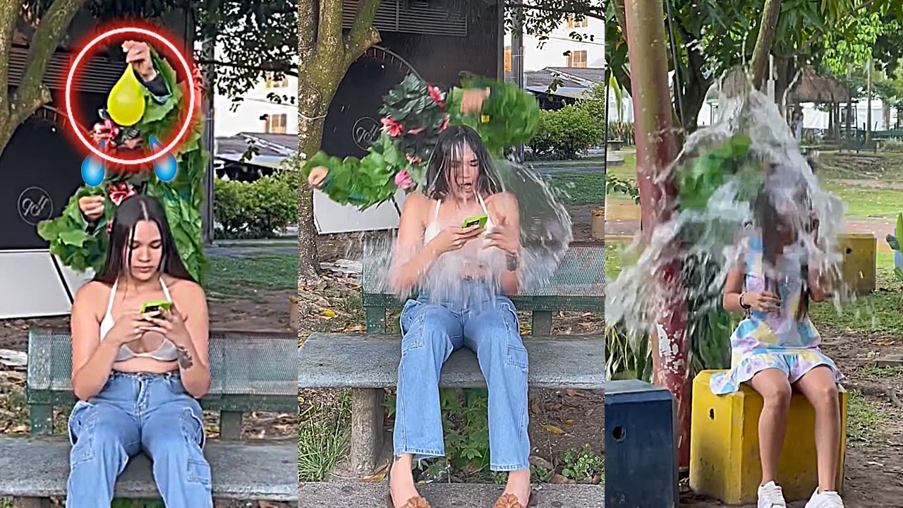 El arbusto🌳sorpresa💦 | callendo agua del cielo #viralvideo