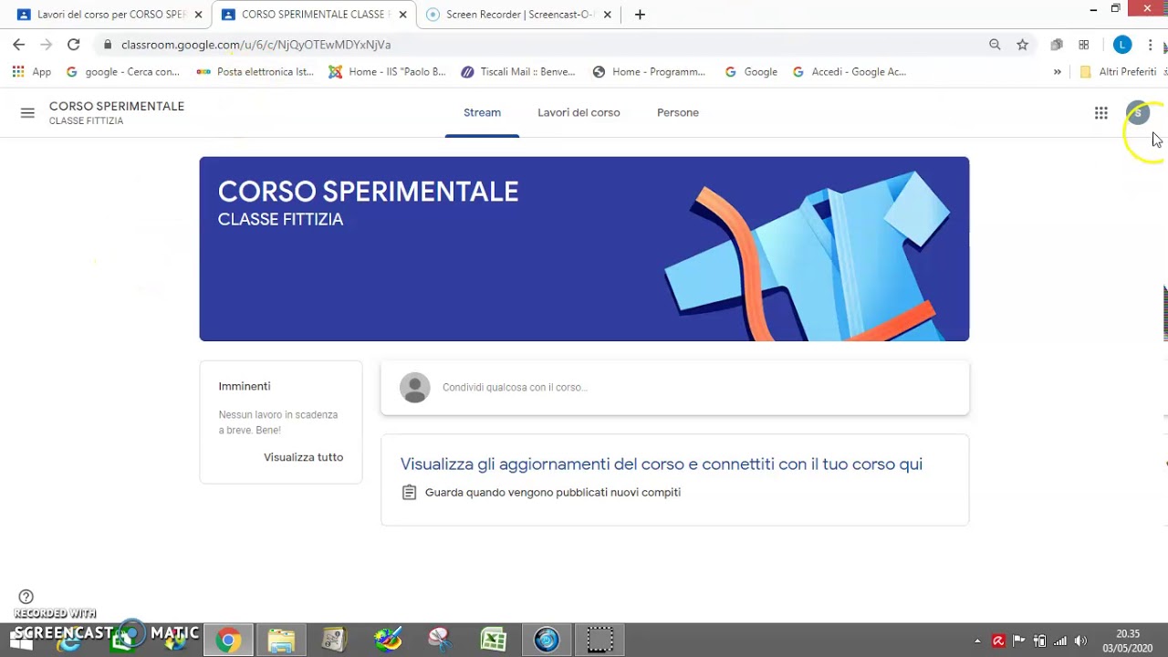 Google Classroom   - Compito con quiz