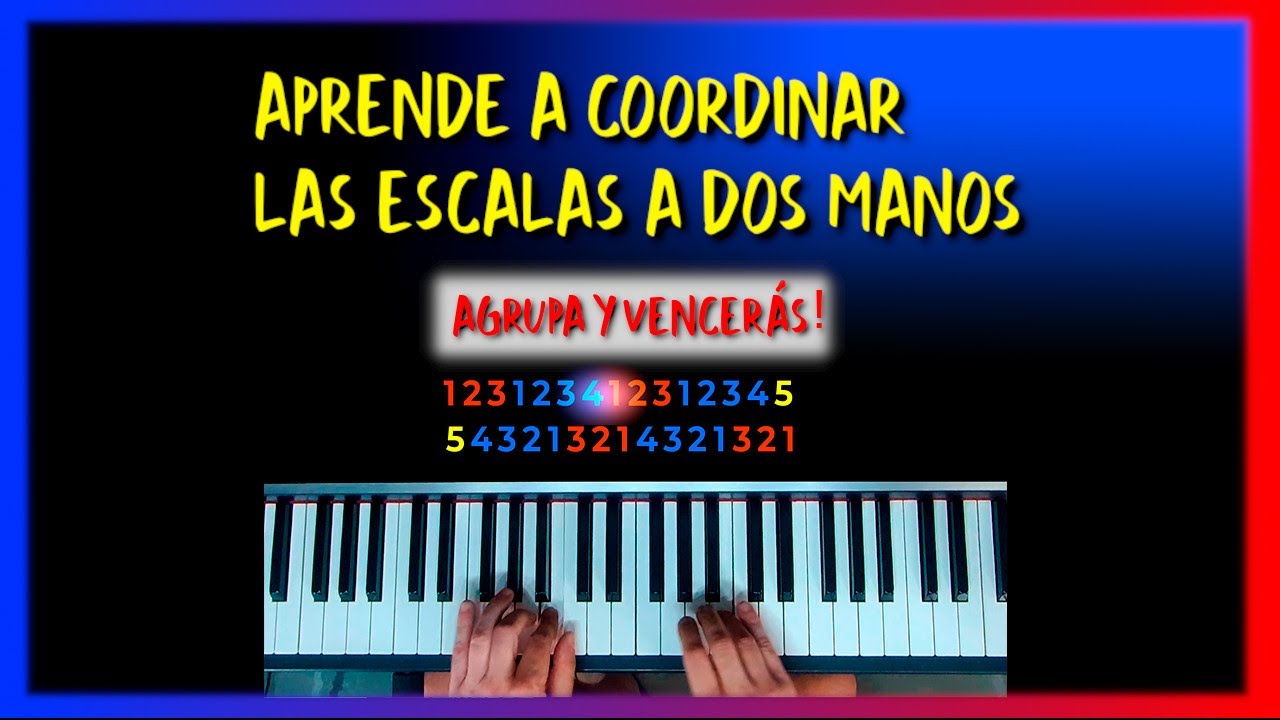 Digitación de escalas al teclado. El método más sencillo para aprenderlas: 3/5: La coordinación.
