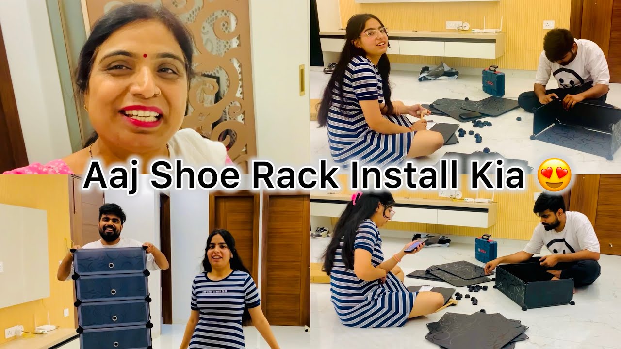 Aaj shoe rack install kia 😍