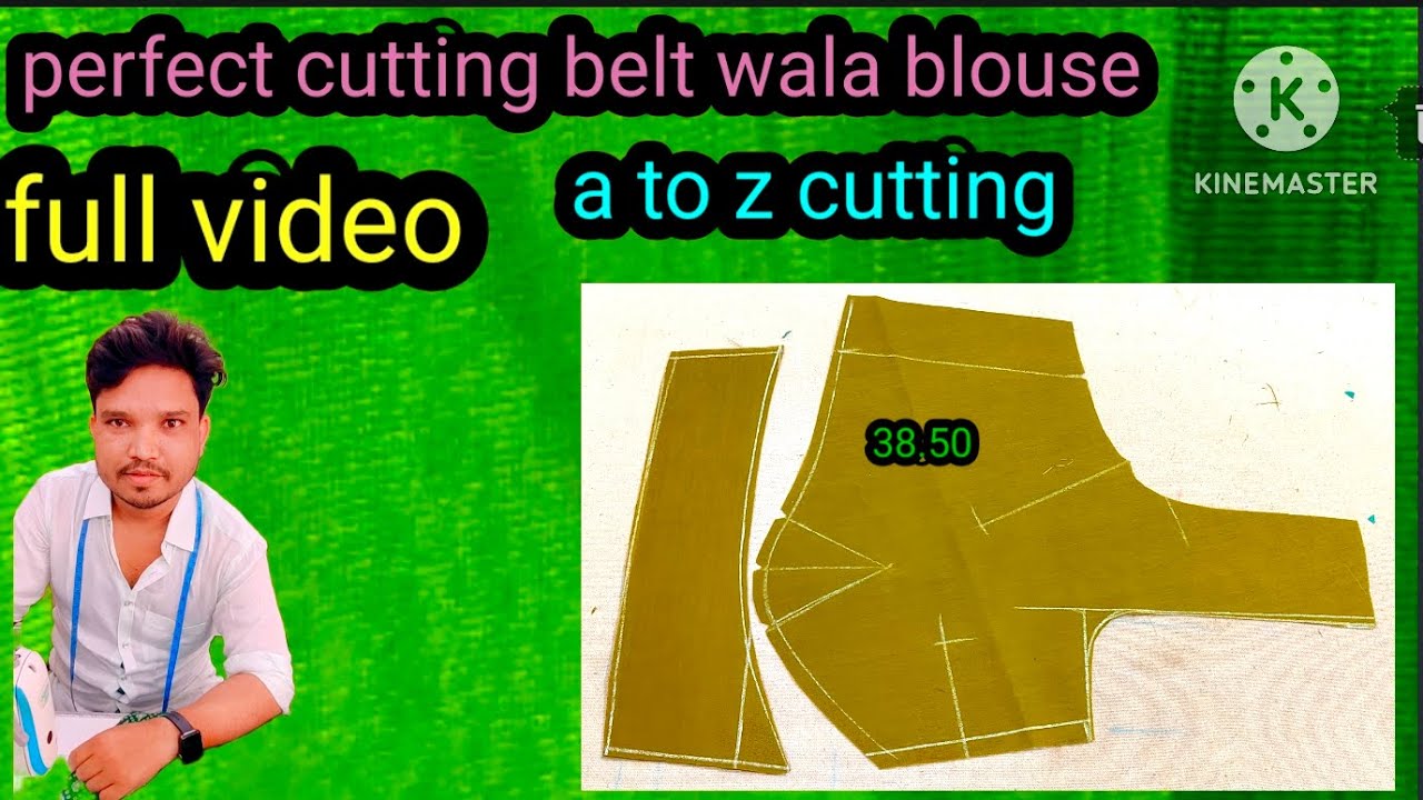 3 Tucks blouse cutting करने का सही तरीका /38" perfect 3 Tucks blouse cutting/ Belt blouse cutting