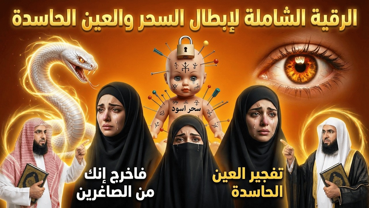 الرقية المعجزة لابطال السحر الاسود وخروج العين الحاسدة وطرد الجن والمس من الجسد وفك جمع عقد الجسد