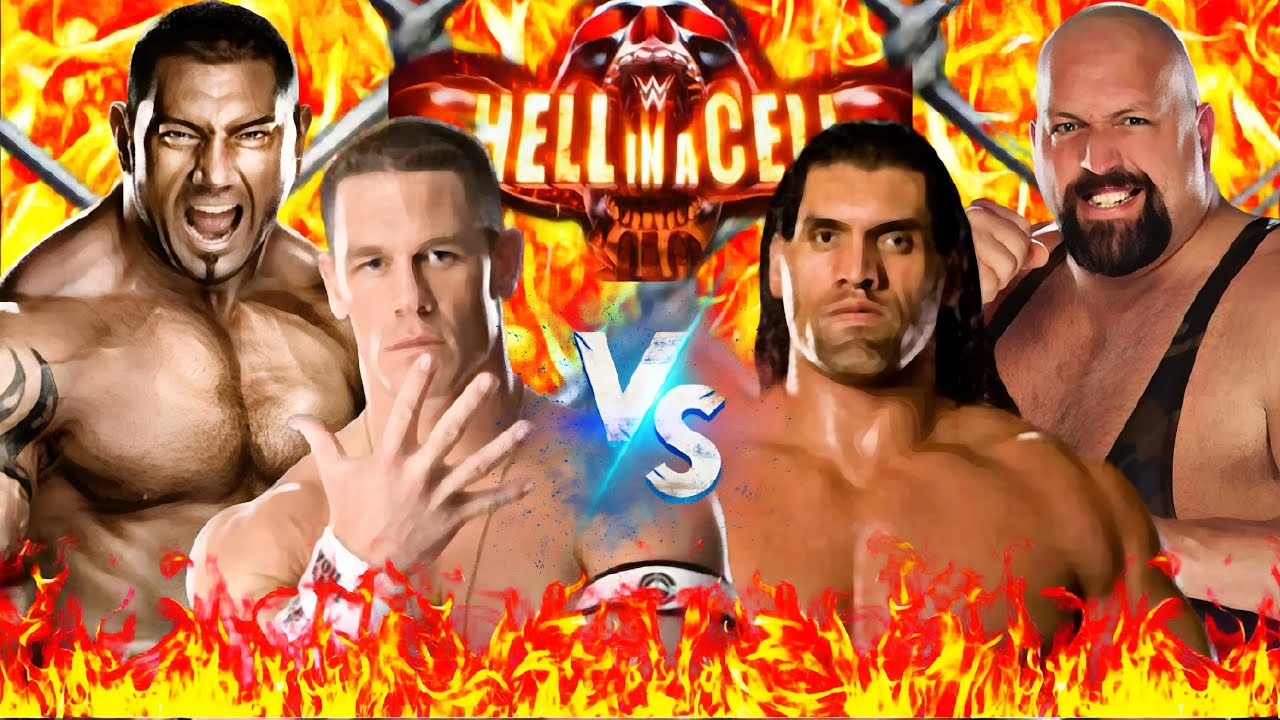 John Cena and Batista vs The Great Khali and Mark Henry Elimination Tag Team Match At Hell in a Cell