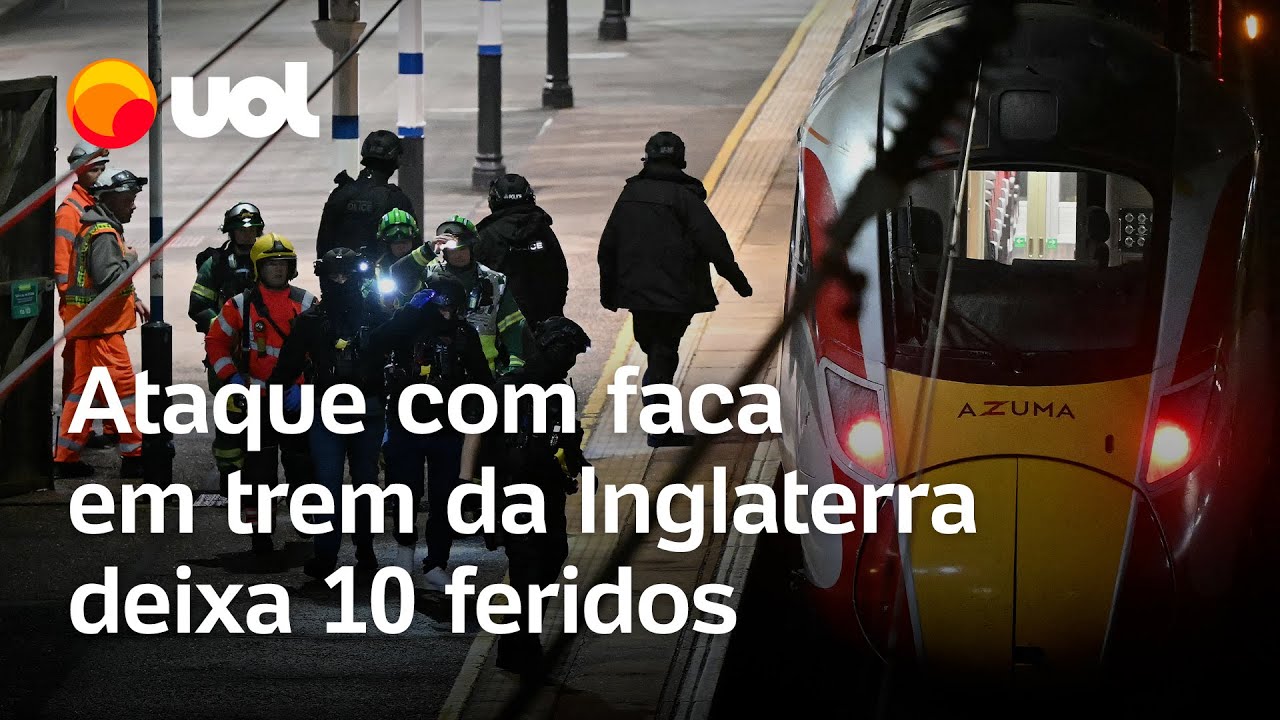 Ataque com faca em trem da Inglaterra deixa feridos; governo descarta motiva&ccedil;&atilde;o terrorista
