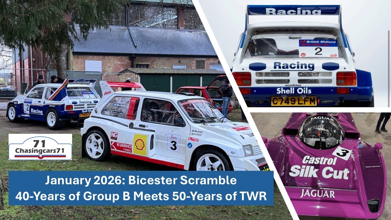 Bicester Scramble January 2026 when 40 years of Group B Rally met 50 Years of TWR! Incl 2 McRae 6R4s