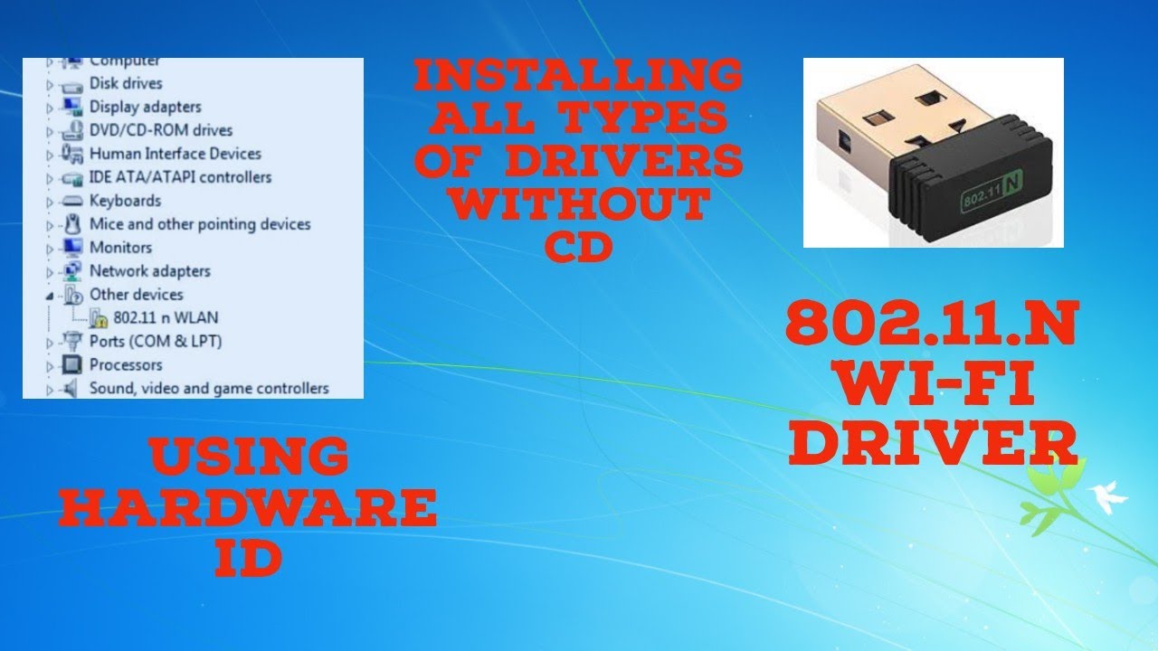 How to Install Wi-Fi Driver Online Without CD | #802.11.n #techidiot