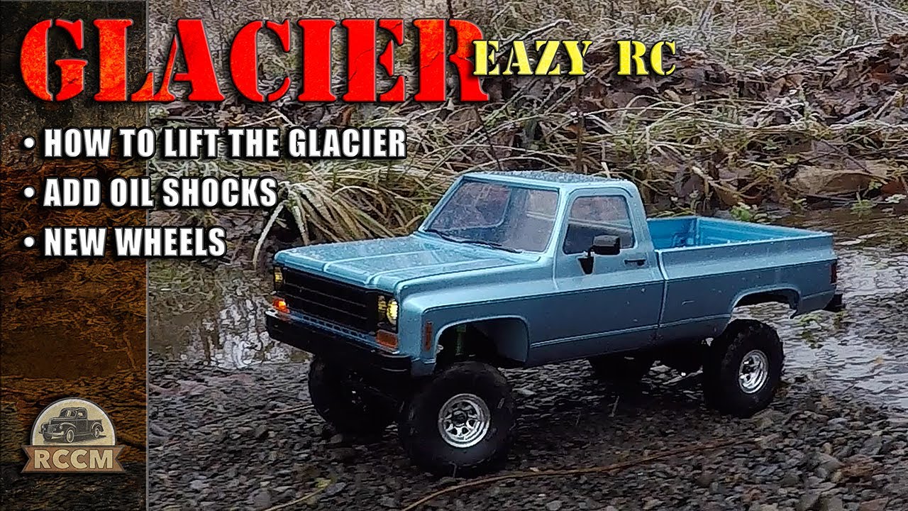 Eazy RC Glacier Lifted with Oil Shocks - tested in ICY SNOWY Minus 2 degree Fahrenheit weather!