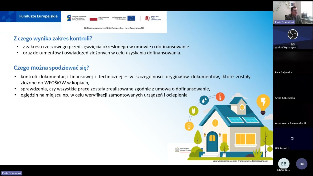 Poniedziałki z czystym Powietrzem WFOŚiGW w Warszawie 09.03.2026 r.