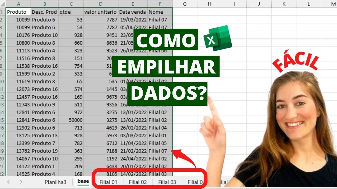 COMO JUNTAR ABAS FÁCIL NO EXCEL | Função EMPILHARV