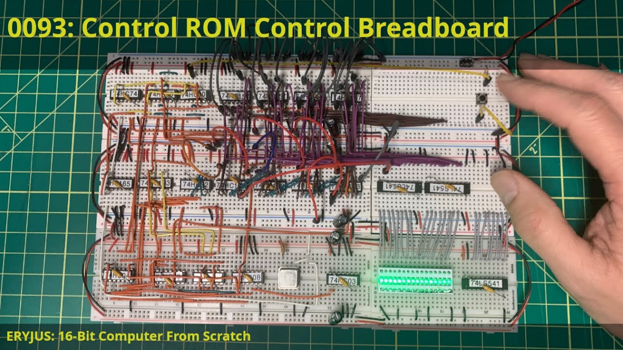 0093: Control ROM Control Breadboard | 16-Bit Computer From Scratch