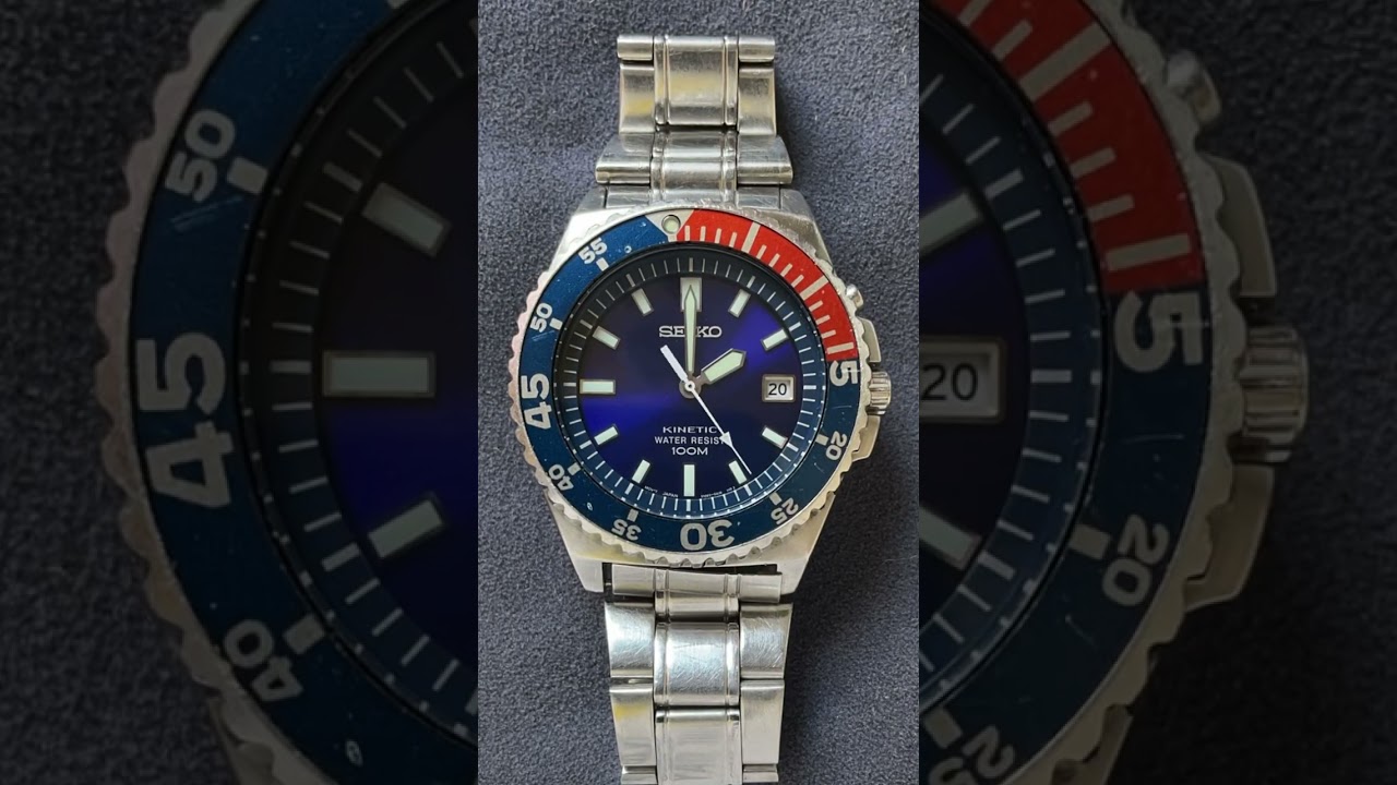 Timelapse of my favourite watch. 22yr old SEIKO Pepsi Divers Watch #seiko #seikodiverpepsi