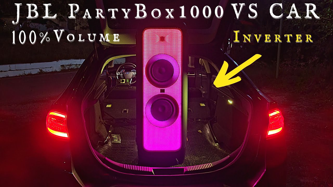 Inverter + JBL Partybox 1000 VS CAR - Huge Vibes 100% Volume