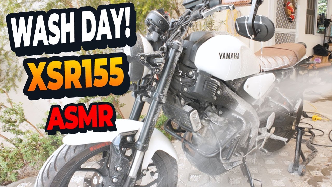 YAMAHA XSR155 BIKE WASH | CHAIN CLEANING & LUBING | MOTORWASH | PLASTIC TRIM RESTORATION | ASMR