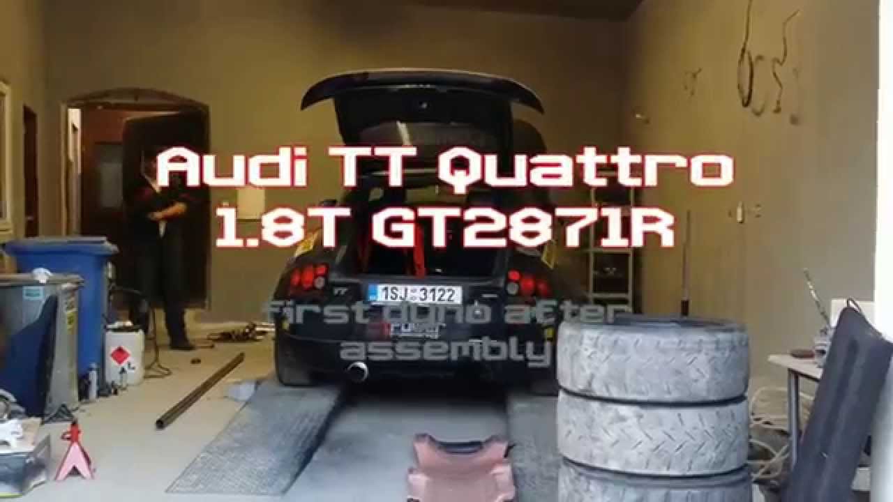 Audi TT 1.8T GT2871R first dyno after new turbo assembly