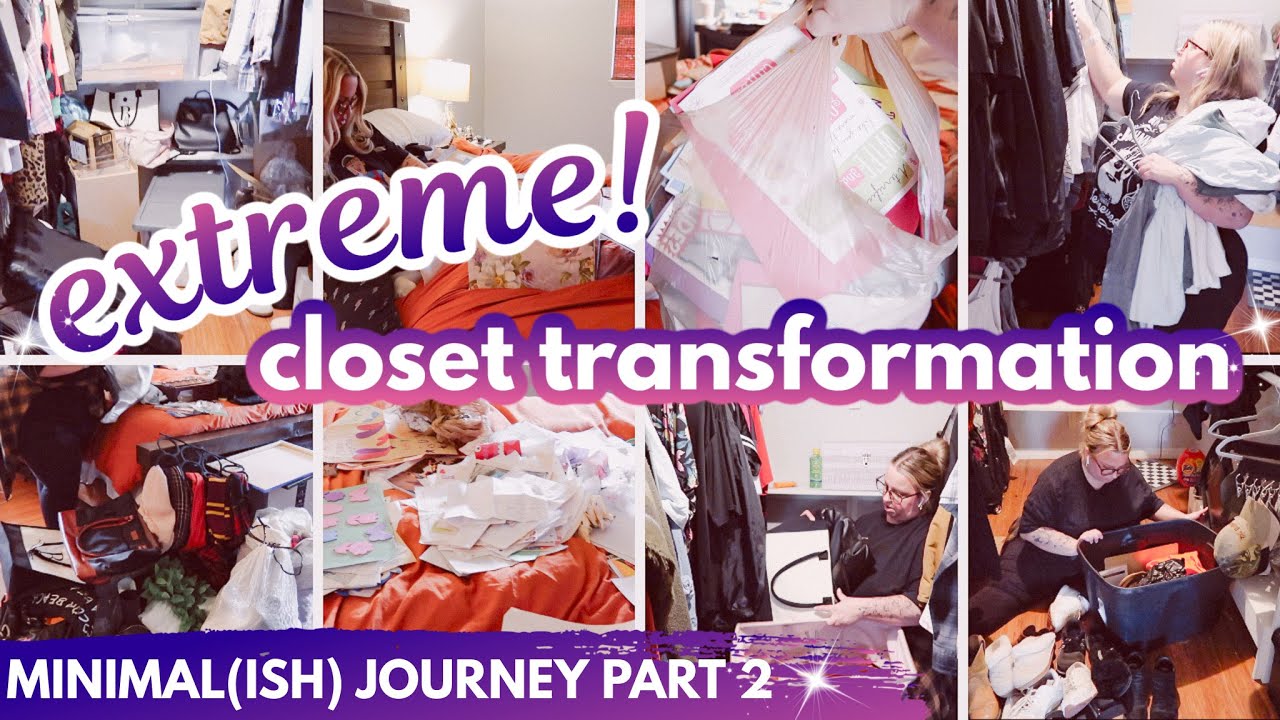 ✨MINIMAL(ISH) JOURNEY PART 2 // Closet Transformation // Extreme Declutter & Organize