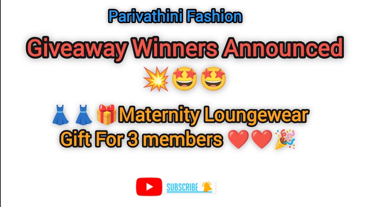 🎁Giveaway Winners Announced🤩  Thanks for Watching ❤🙏