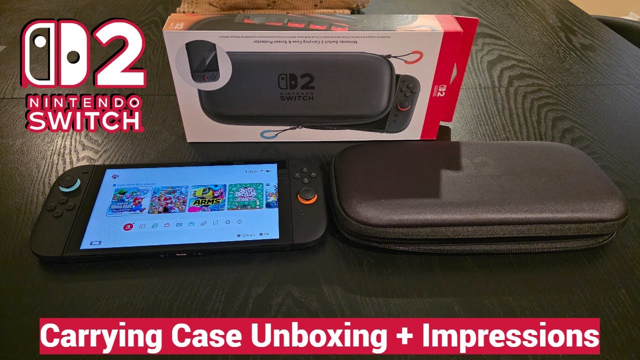 Nintendo Switch 2 Official Carrying Case Unboxing + Impressions | Simple but Sleek!
