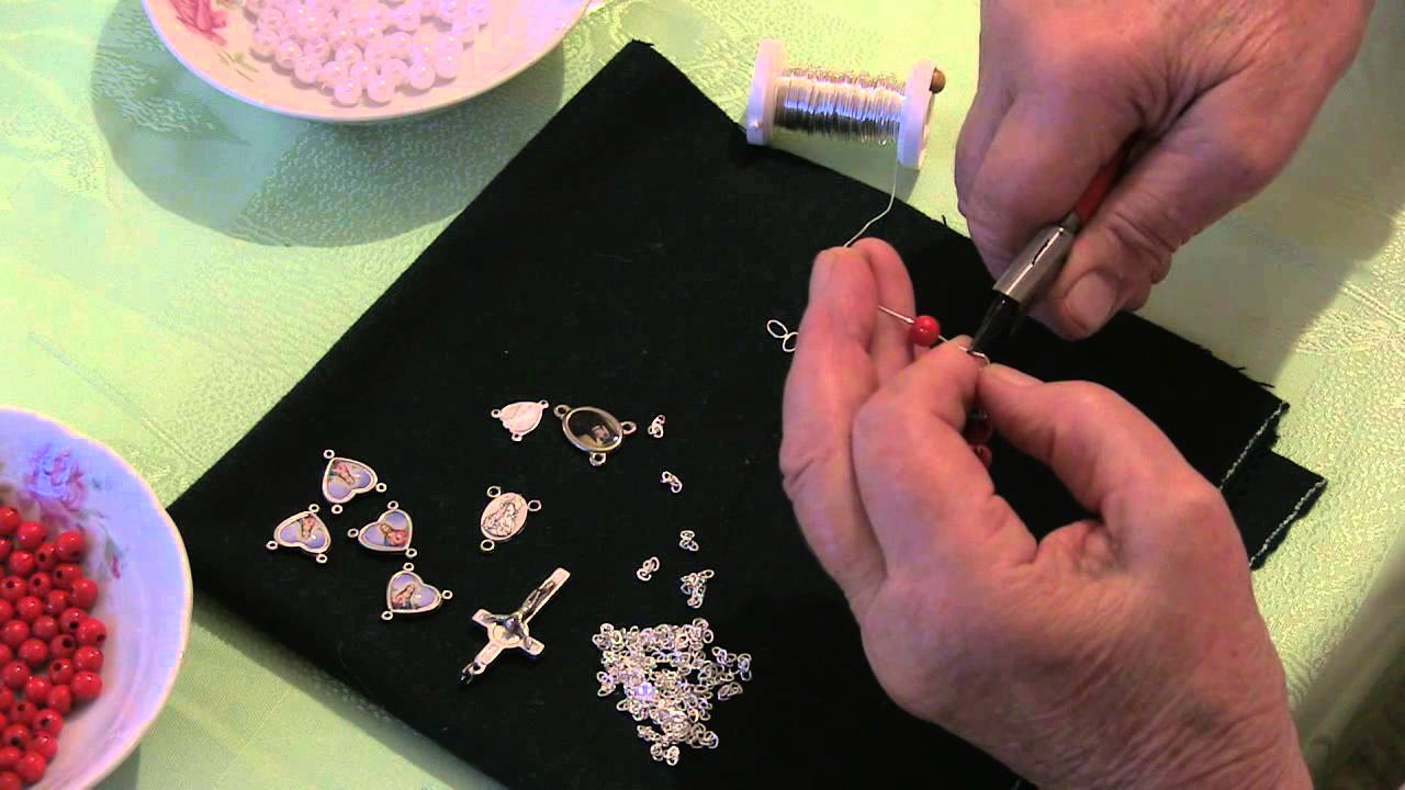 Rosenkranz basteln mit Draht