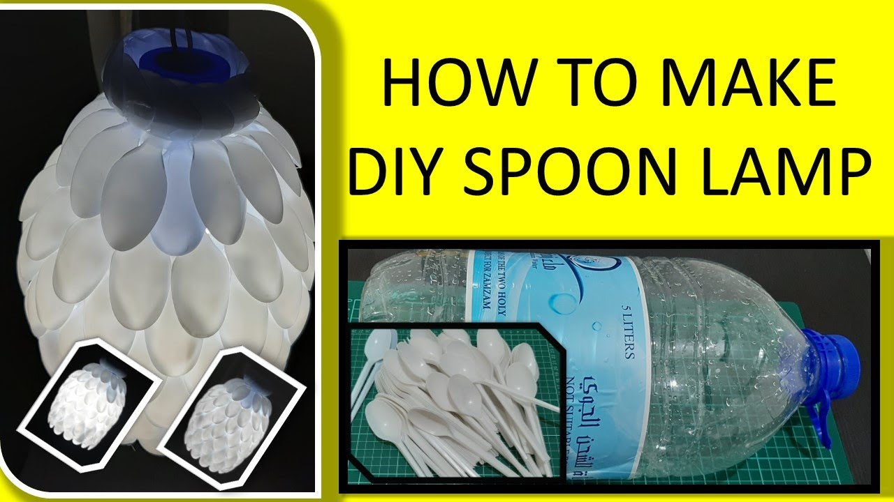 DIY SPOON LAMP l HOW TO MAKE SPOON LAMP USING PLASTIC SPOON