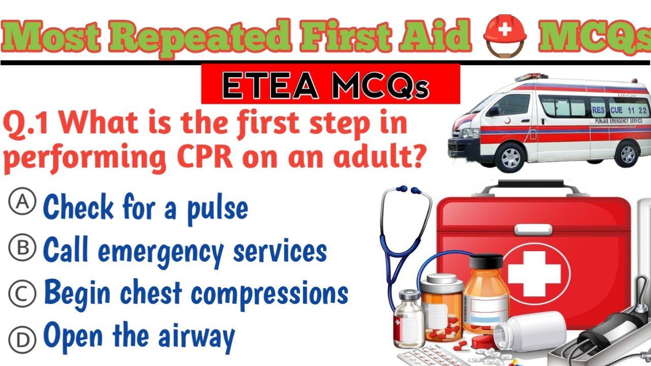 First Aid MCQs & Answers | Must-Know for Nursing, MBBS & ETEA Test Preparation ⛑️