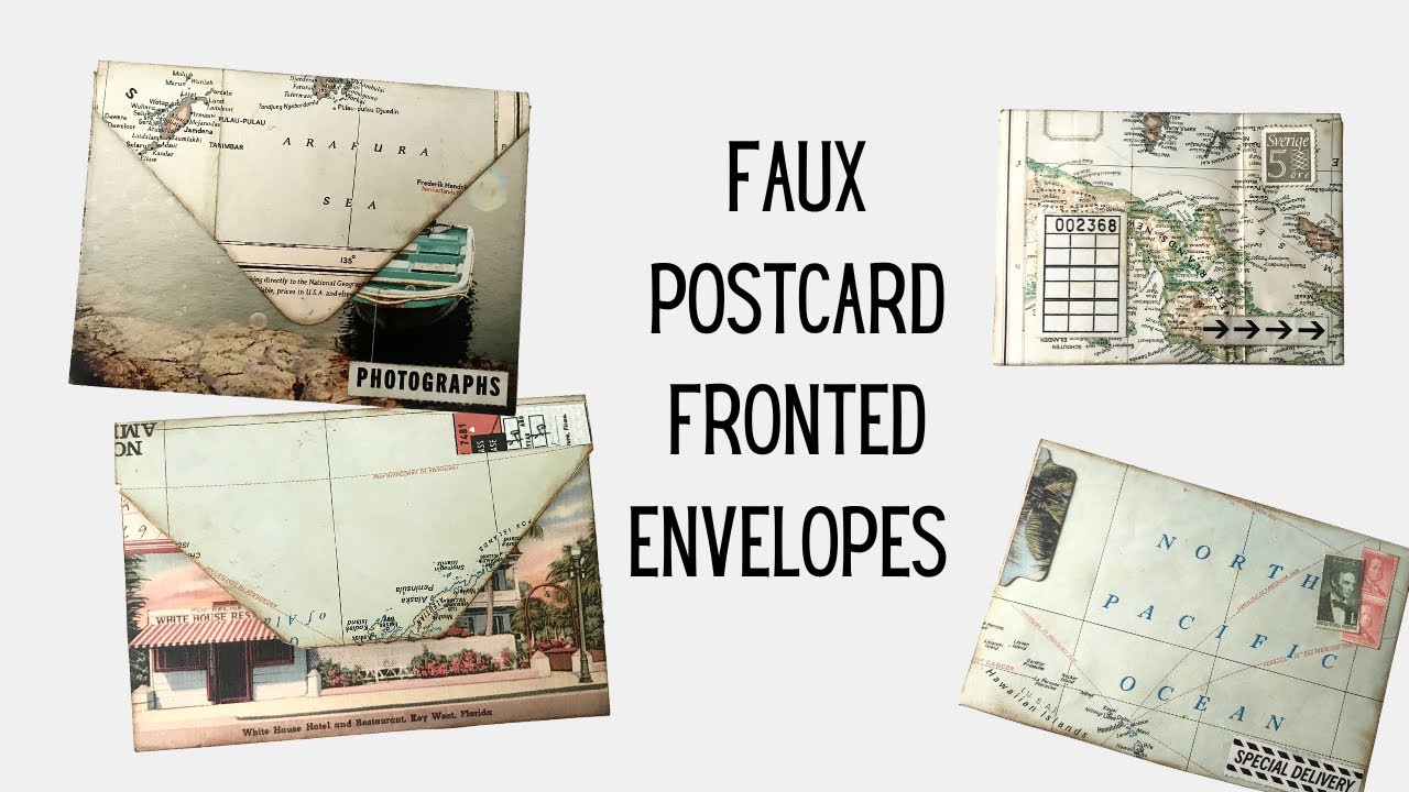 Faux Postcard Fronted Envelopes