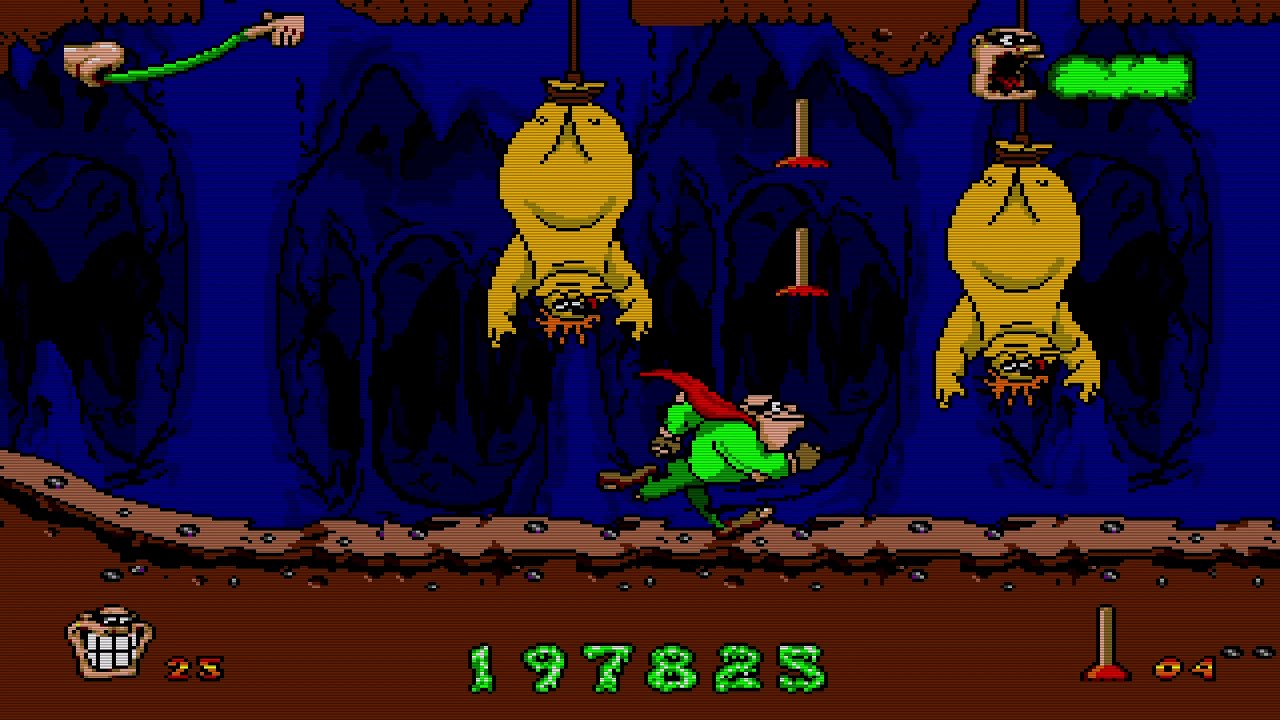 Boogerman - Sega Genesis/Mega Drive - Level 4: Mucous Montains/Nasal Caverns 1,3/2 & 4 - 100%