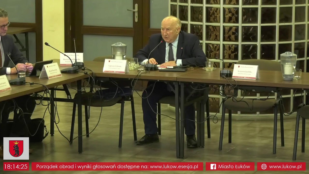 NA ŻYWO: 85. sesja Rady Miasta Łuków (25.01.2024 r.)