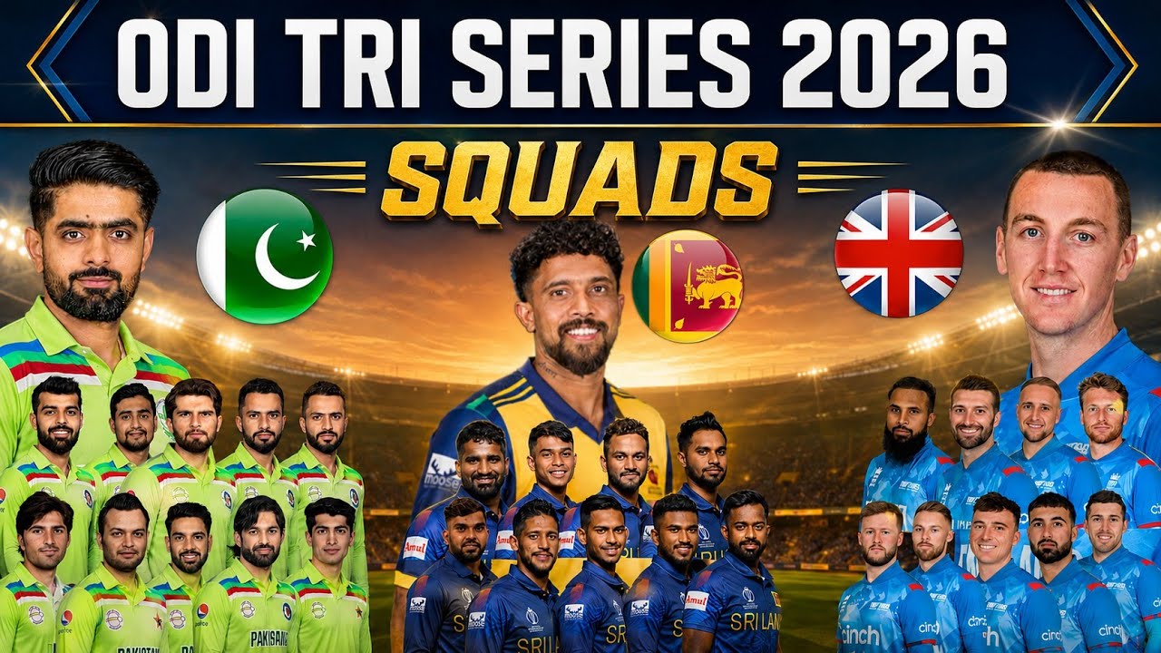 ODI Tri-Series 2026 Schedule & All 3 Teams' Squads | Pakistan vs. England vs. Sri Lanka Tri-Serie...