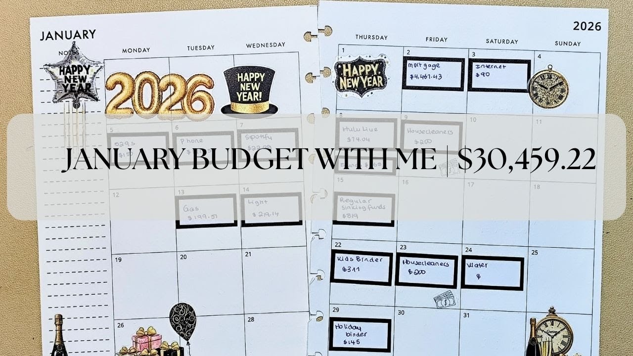 BUDGET WITH ME | JANUARY 2026 - $30,459.22