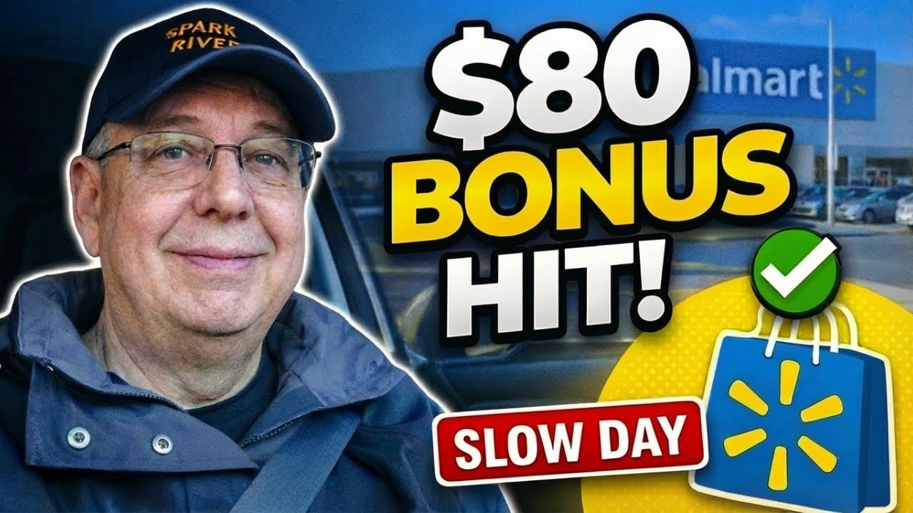 Slow Day on Walmart Spark… But I Still Hit the $80 Bonus (Retiree Life)