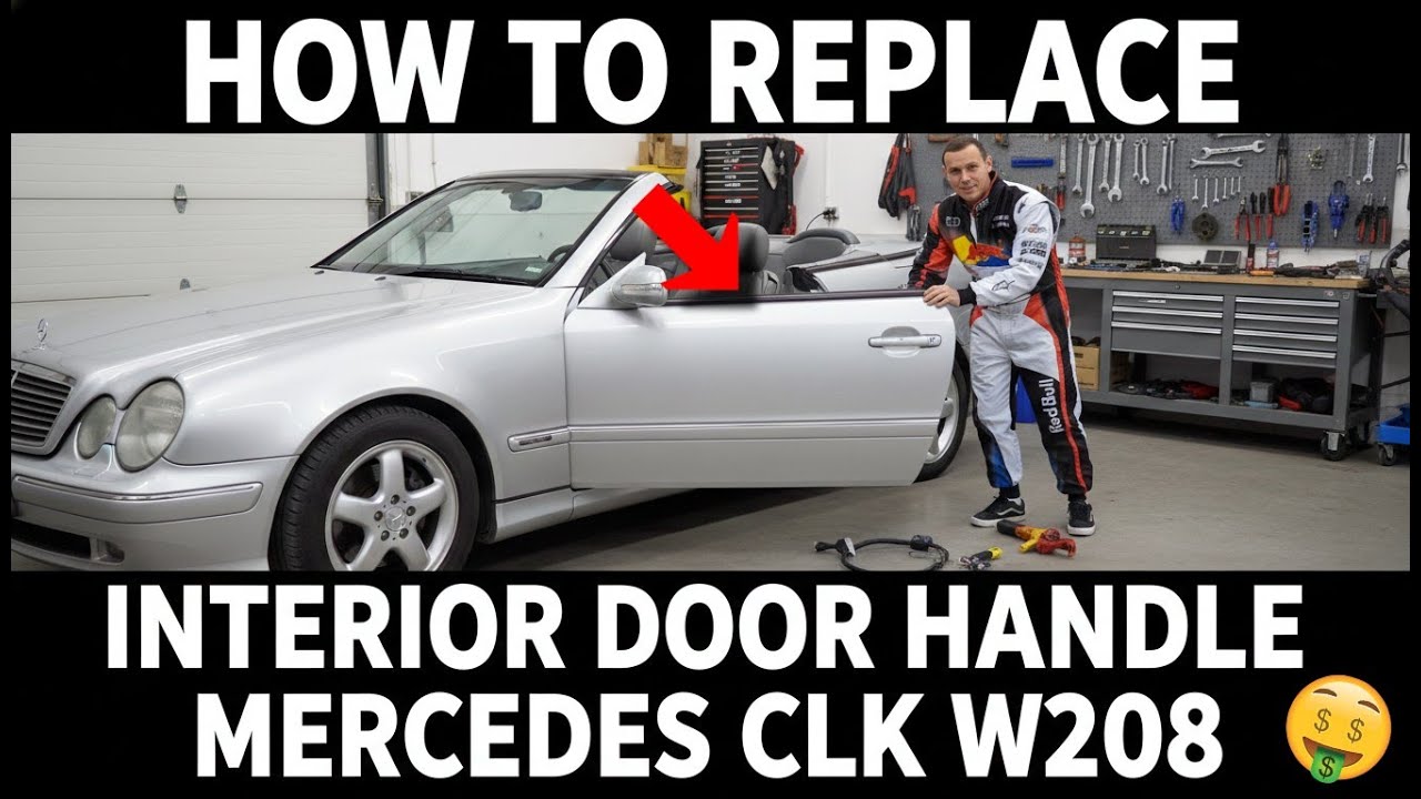 Как заменить внутреннюю дверную ручку на Mercedes CLK W208 CLK320 CLK430 CLK200 CLK230 CLK55