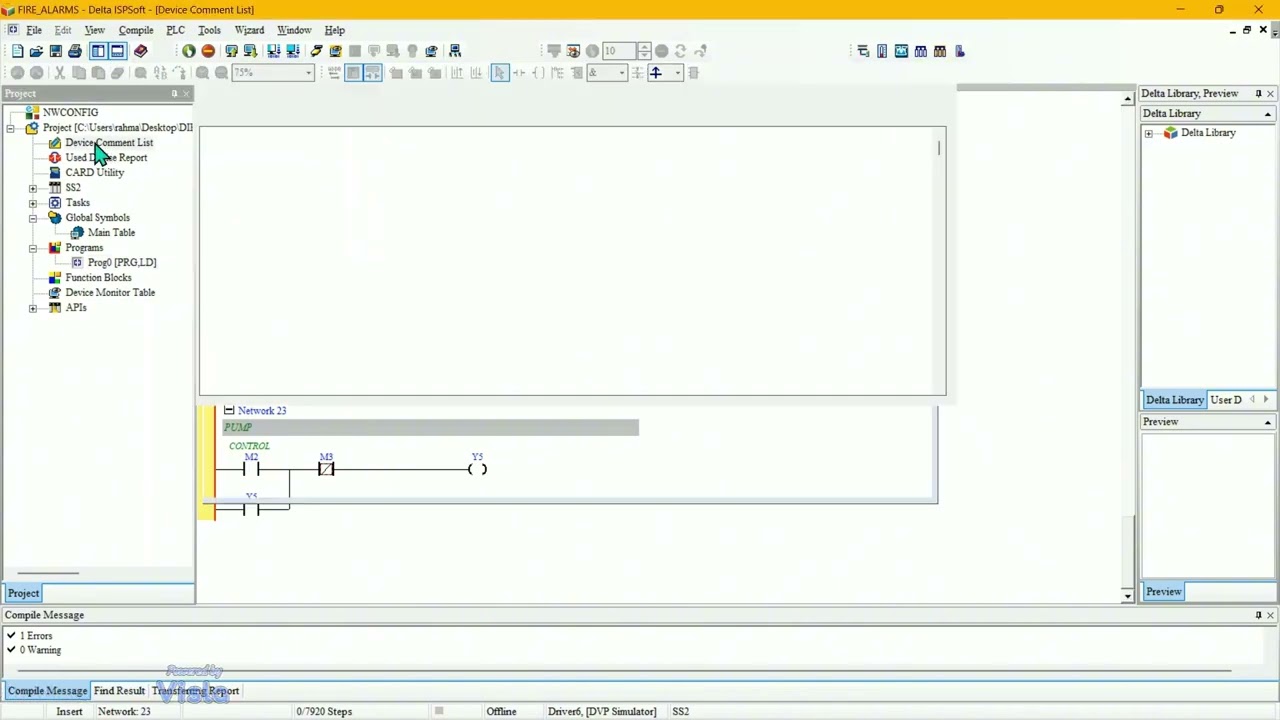 DELTA PLC [ FIRE ALARM SYSTEM PART-2 ] PROGRAMMING