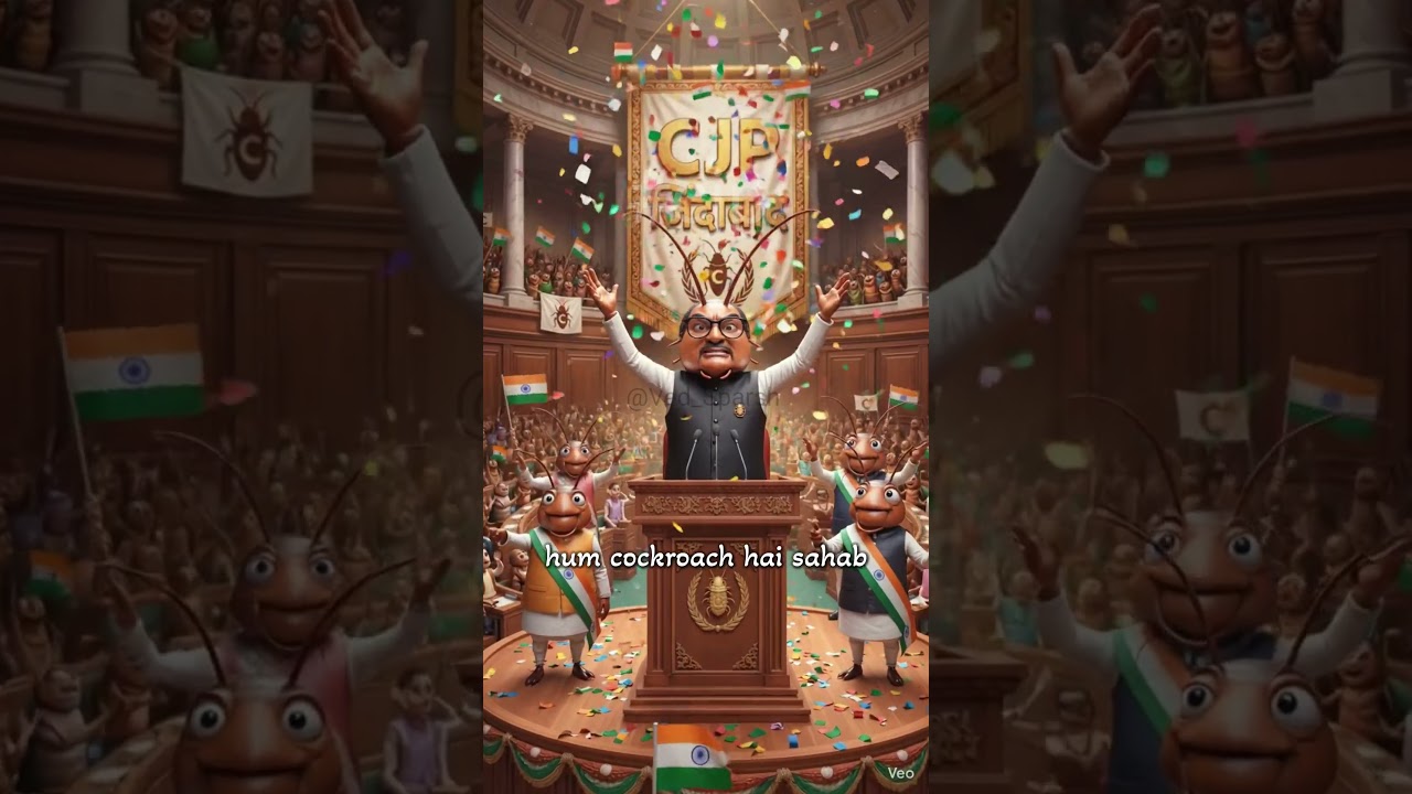 CJP vs BJP 😂 | Cockroach Politics Gone Wrong #cockroachjantaparty #cockroach #cockroachparty