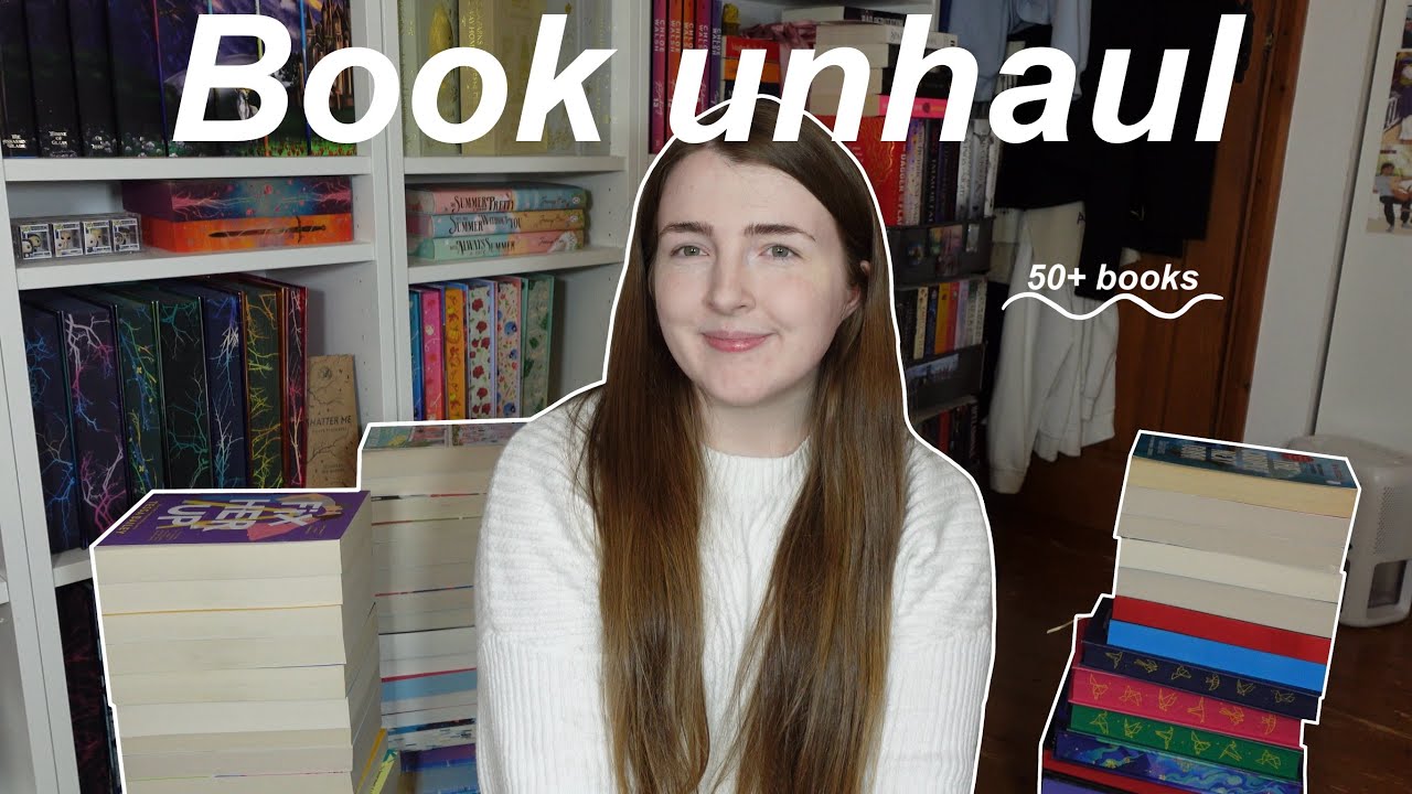 MASSIVE book unhaul 📚🎀 50+ books