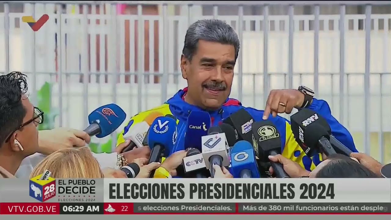 Maduro declara tras votar este 28 de julio de 2024, elecciones presidenciales en Venezuela