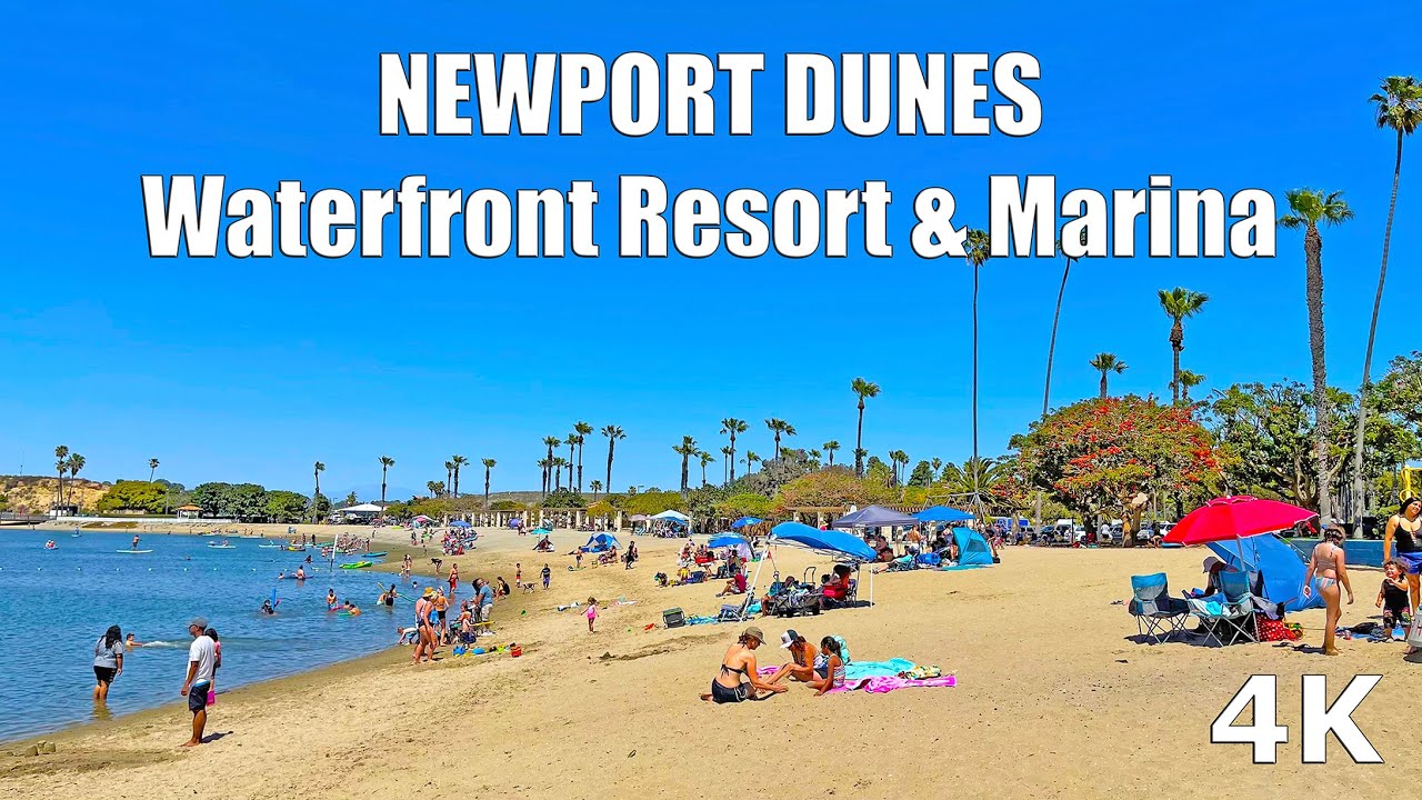 Newport Dunes Waterfront Resort & Marina in Newport Beach, CA - Travel Walking Tour - 2021 - 4K