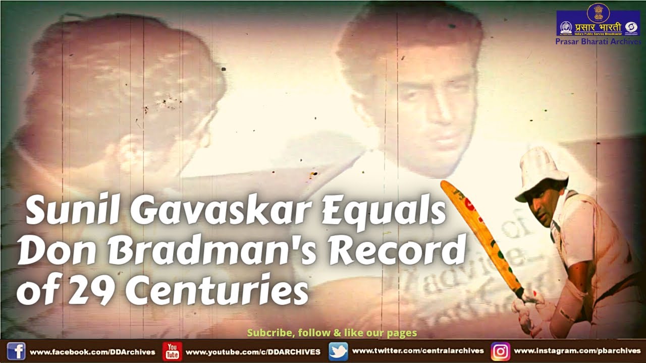 1983 - Sunil Gavaskar's Interview on  Equalling Don Bradman's Record of 29 Centuries in Test Cricket
