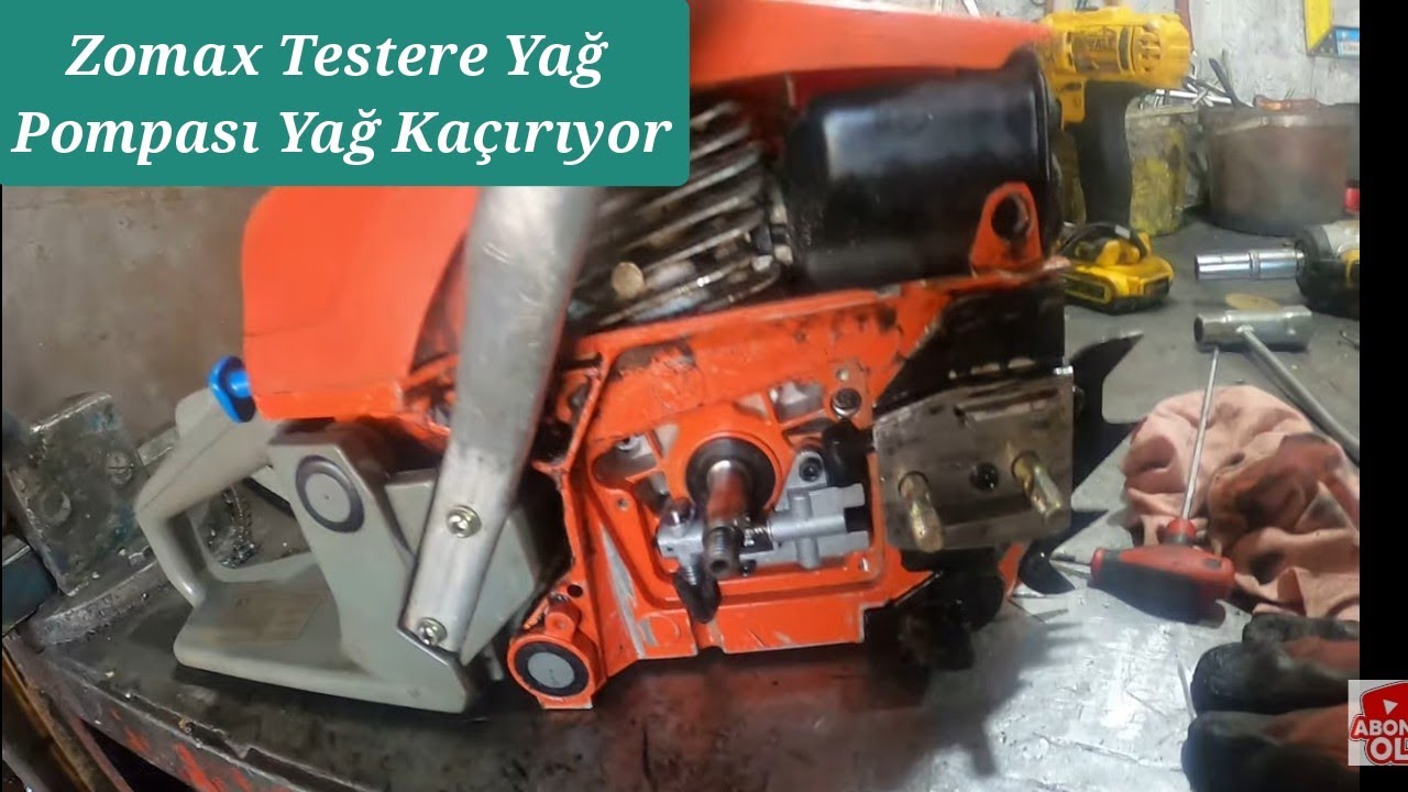 Zomax 4610 Motorlu testere Tamiri / Yağ Pompası kaçırıyor