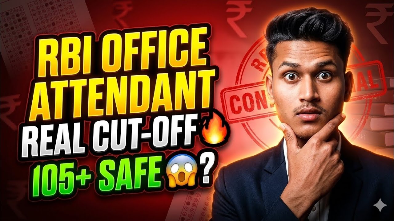 👉 RBI Office Attendant Cut-Off 2026 😱 | 95 vs 105+ Selection Reality 🔥 