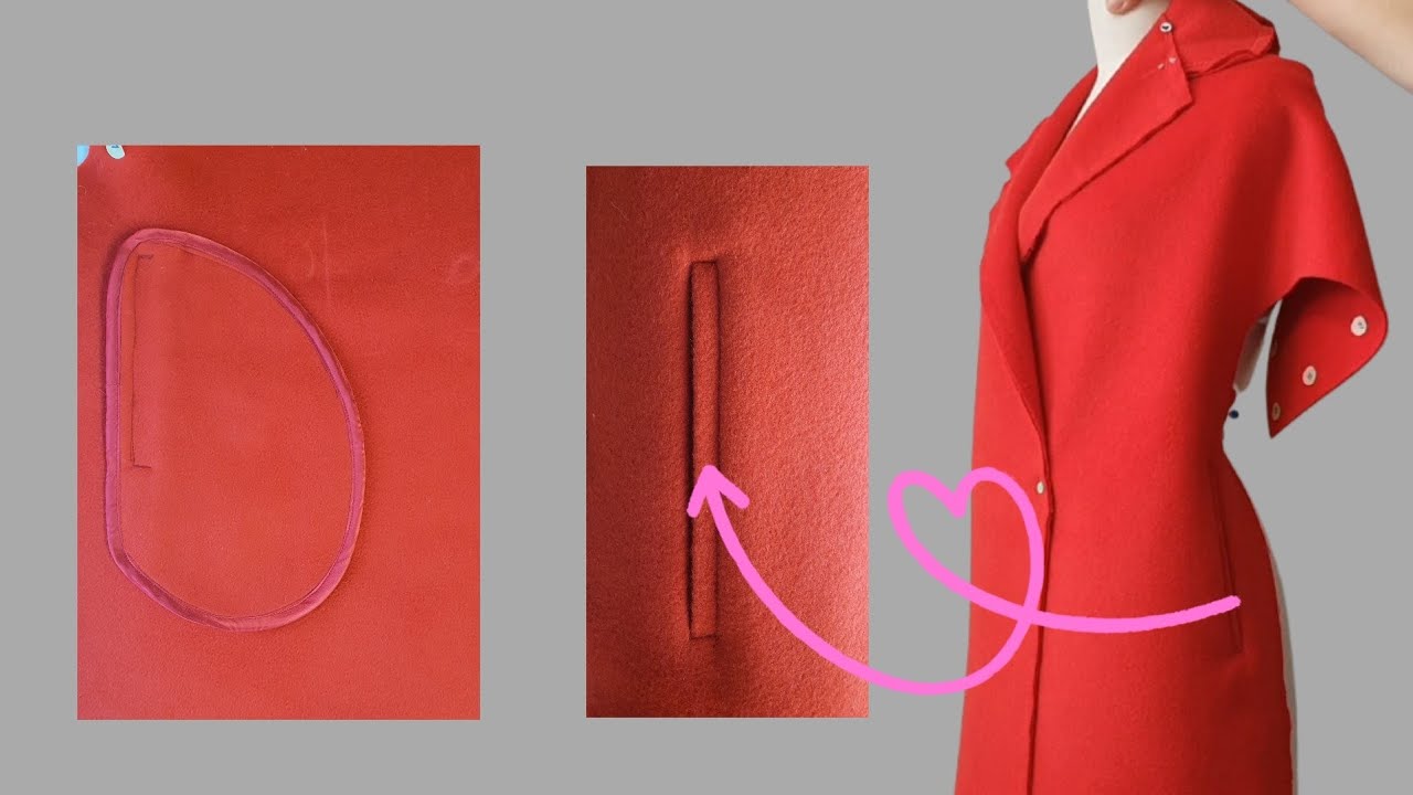 최고급 명품 바느질 주머니만들기  High-end luxury sewing welt pocket