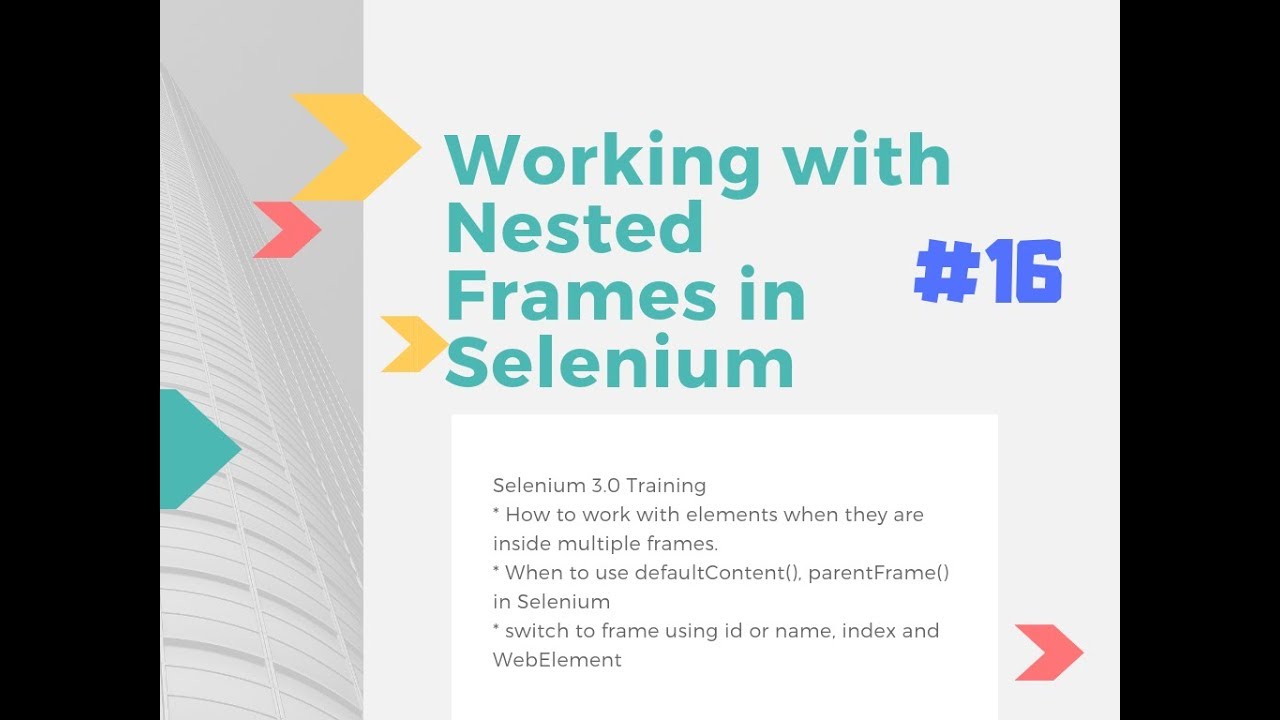 Working with Nested Frames in Selenium #16