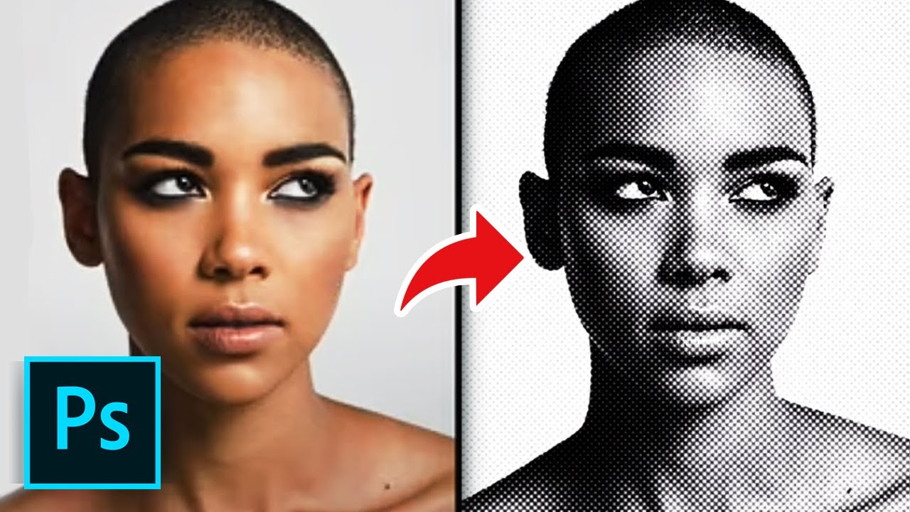 Как создать эффект точечного полутонового узора в Photoshop CC