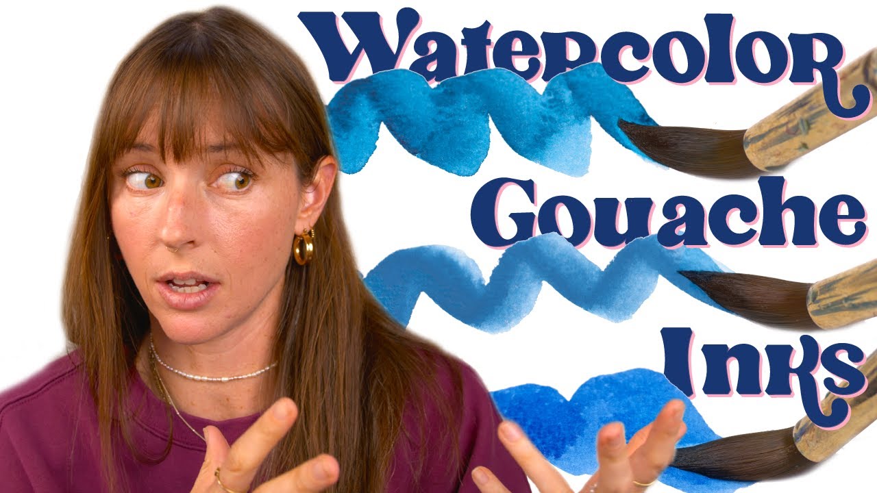 Comparing Watercolor, Gouache, and Watercolor Inks
