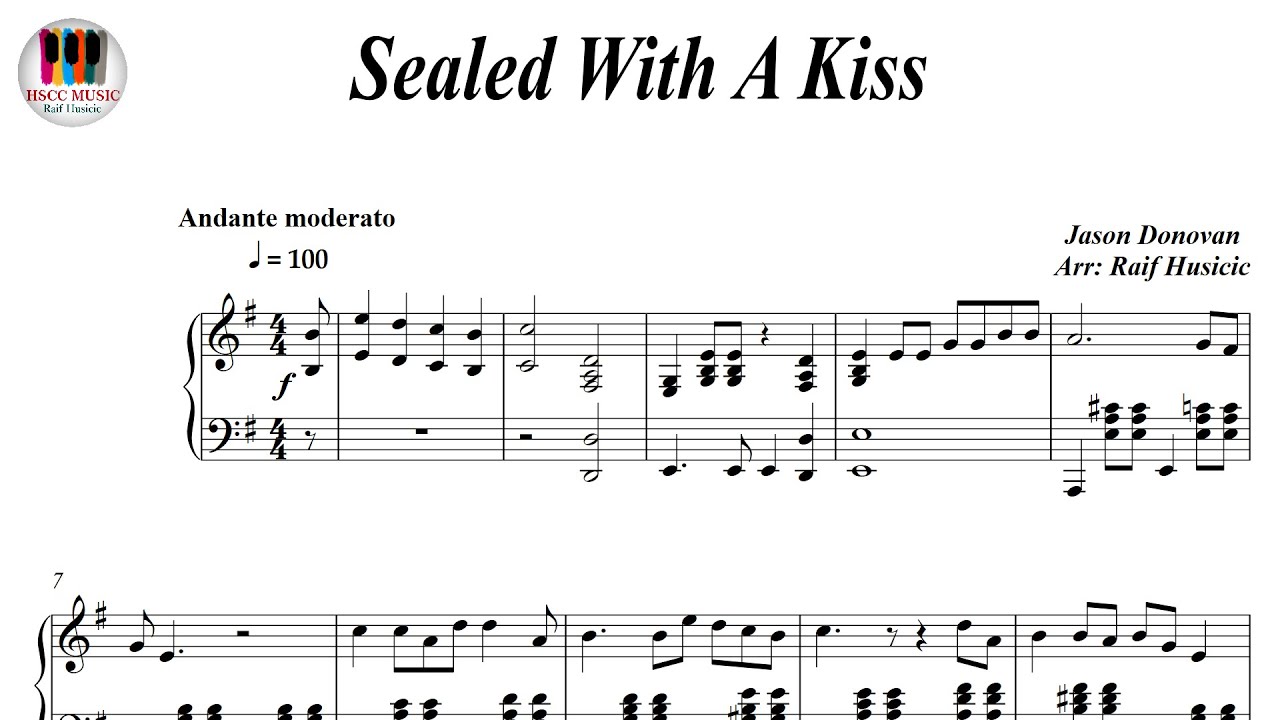 Sealed With A Kiss - Jason Donovan, Piano Sheet Music, Piano Tutorial