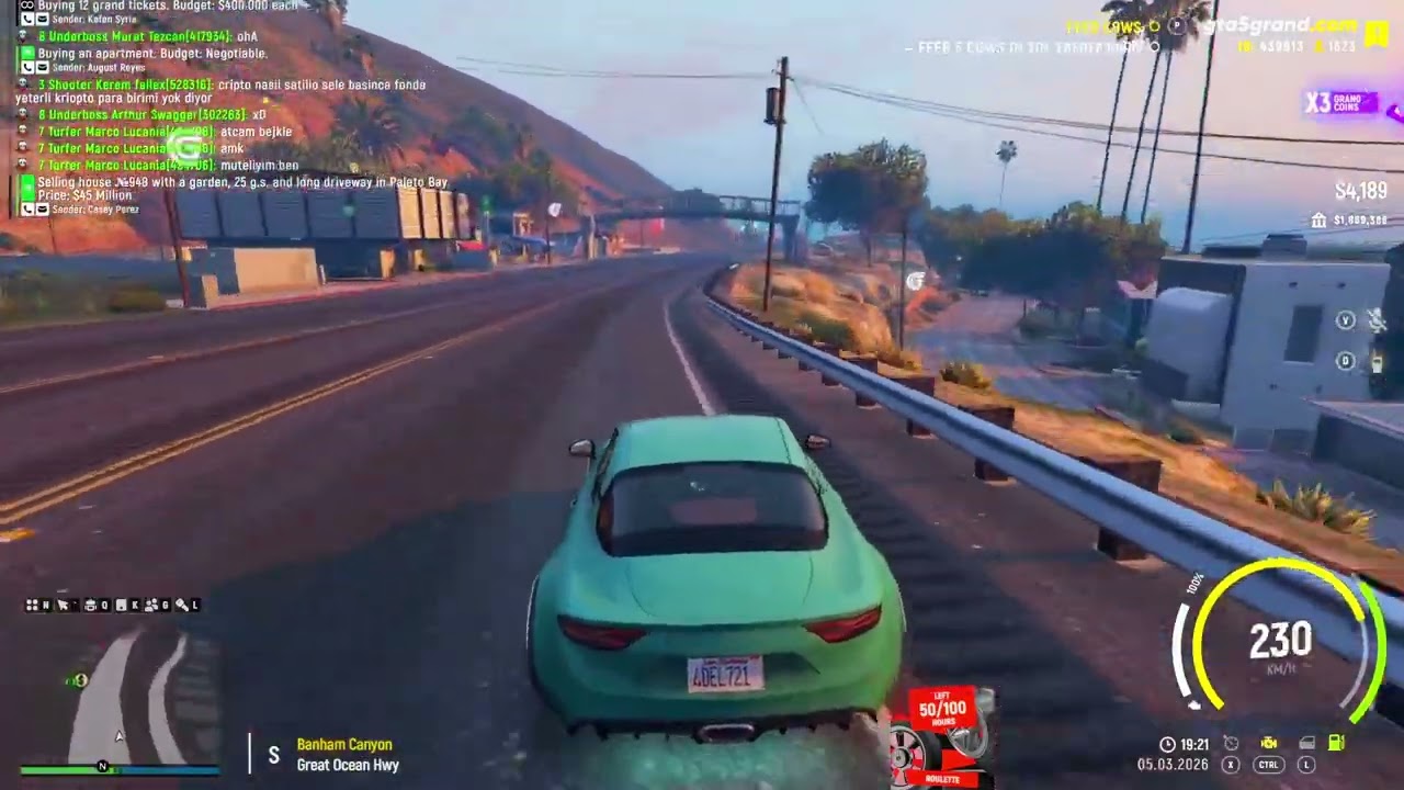CCGrand RP GTA V 50 saat araba