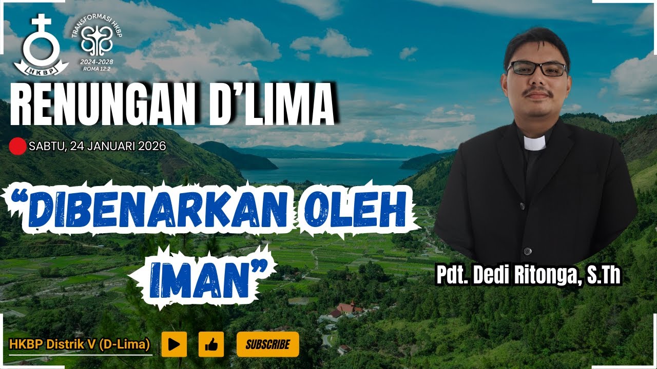 Renungan D'Lima | Galatia 2: 16 | Sabtu, 24 Januari 2026