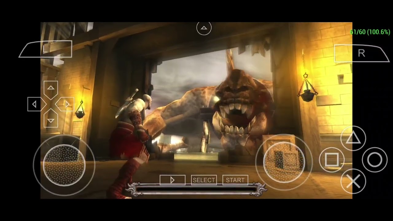 God of war chains of Olympus psp emulator phone gameplay 