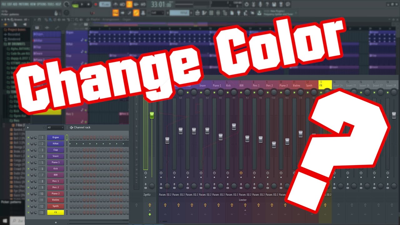 How To Change Your Channel Rack, Mixer and Playlist Color ⭐