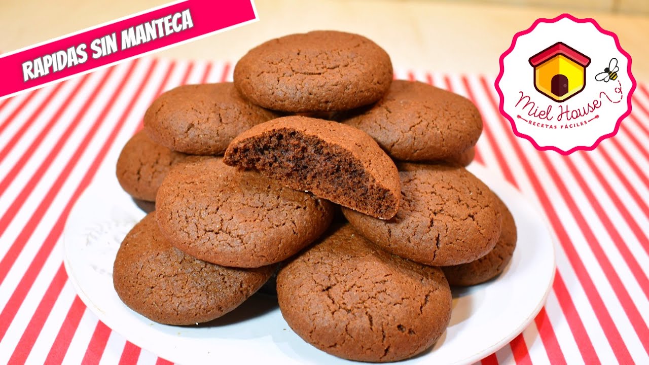 Galletas de chocolate SIN MANTECA fáciles y rapidas