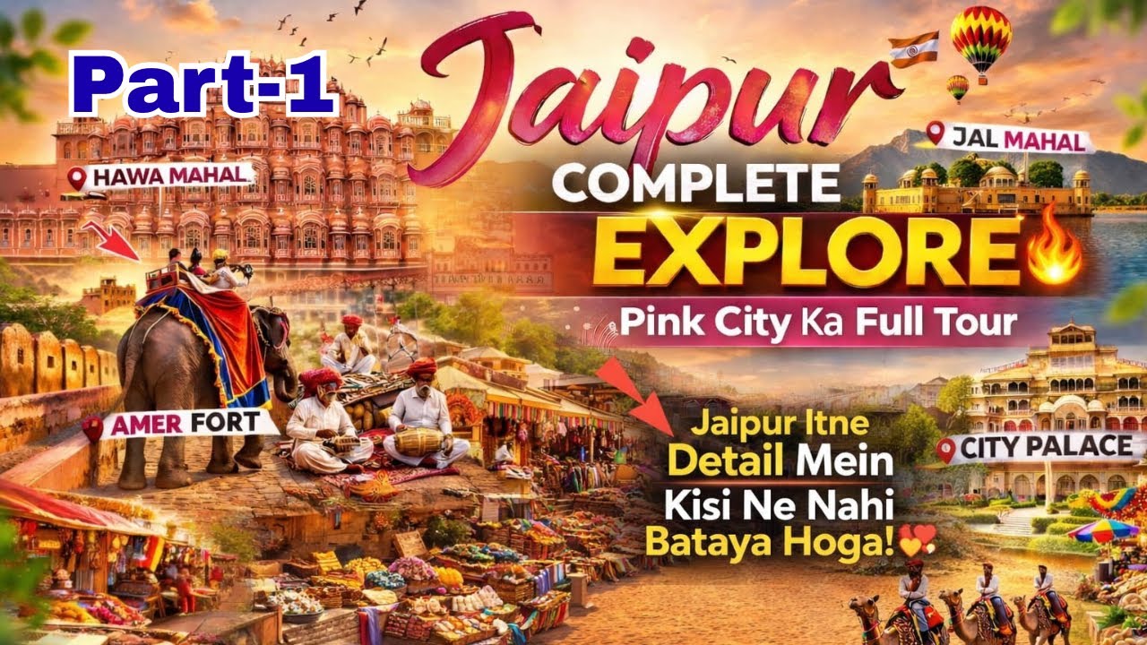 Pink City Jaipur Full Tour 🔥 | 1 Din Mein Kya-Kya Dekha 😎